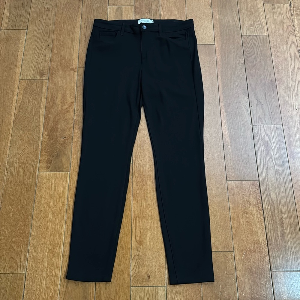 Rachel Roy womens denim skinny stretch jeggings mid rise black size 32.